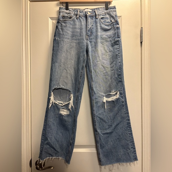 Vervet Denim - Vervet wide leg Distressed Blue Jeans size 28
